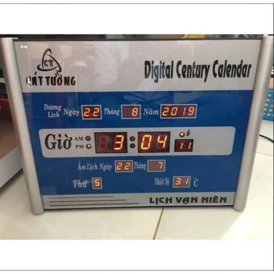 Đồng Hồ LED Vạn Niên Treo Tường Cao Cấp – Có Lịch Âm,  Sang Trọng, 40x30cm Chuẩn Phong Thủy