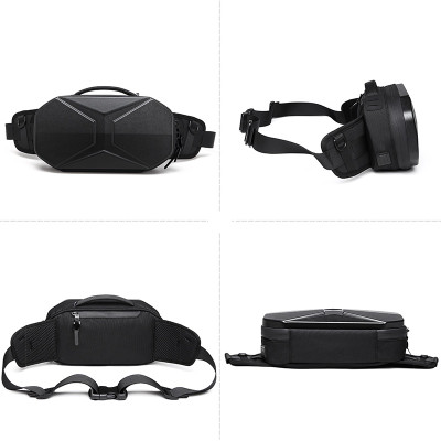 Ozuko Nam Túi Ngực Vỏ Cứng Túi Thắt Lưng Thời Trang Thể Thao Ngoài Trời Thắt Lưng Túi Dành Cho Thanh Thiếu Niên Túi Đeo Vai Chống Thấm Nước Sạc USB Nam