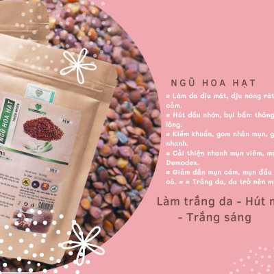 Ngũ hoa hạt thiên nhiên MẸ KEN 100G - ngũ hoa đắp mặt, mặt nạ ngũ hoa hạt, hạt đình lịch