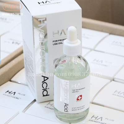 [KHUYẾN MÃI] Serum HA Plus Dưỡng Ẩm Căng Bóng Giảm Nếp Nhăn Hyaluronic Acid AWAKETHECELL 100ml