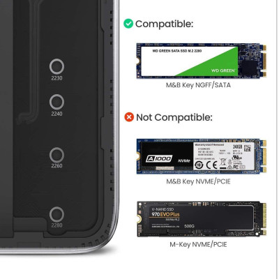 Ugreen UG70449CM296TK bộ chuyển USB type C ra 3 × USB 3.1 Gen2 + HDMI + PD 100W + cấp nguồn DC + ssd M.2 NGFF Docking Station - HÀNG CHÍNH HÃNG