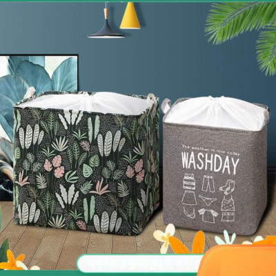 Túi Bạt Đựng Quần Áo Chăn Mền Chống Thấm Nước Sọt Đựng Đồ Gấp Gọn Đa Năng Cỡ Đại 60x45x20cm - Siêu To - Giao Mầu Ngẫu Nhiên