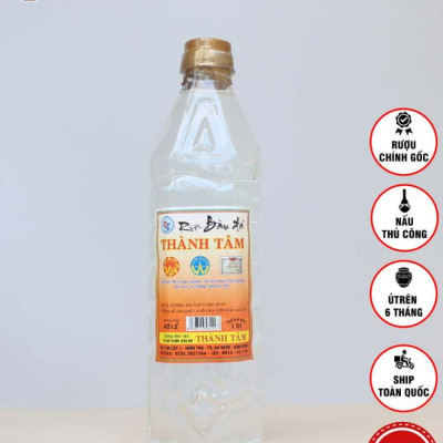 Đặc Sản Bình Định - Rượu Bàu Đá Thành Tâm Chai Pet 1 Lit - OCOP 3 Sao