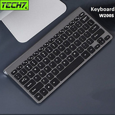 Bộ Bàn phím không dây mini W201S - đa kết nối bluetooth 5.0 + 3.0 + Usb wireless 2.4G hàng nhập khẩu