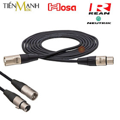 Dây Cáp Tín Hiệu Hosa XLR Pro Rean by Neutrik 2 Đầu Canon XLR Balanced HXX-001.5, 003, 005, 010, 015, 020, 030, 050, 100 Cable Đực sang Cái XLR3F to XLR3M Hàng Chính Hãng