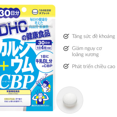 Viên uống Bổ sung Canxi DHC Calcium + CBP (Nhập khẩu)
