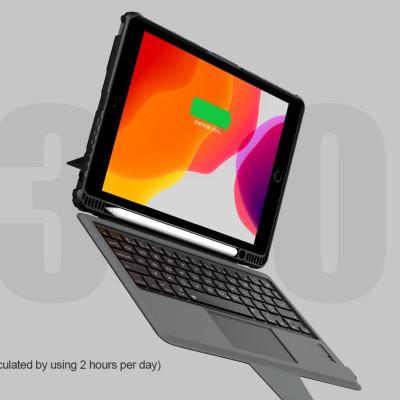 Bao da/ Case kiêm bàn phím Bluetooth cho iPad Gen 9 10.2 inch 2021 có Trackpad hiệu Nillkin - Hàng nhập khẩu