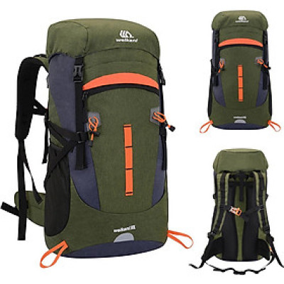 Balo thể thao ngoài trời, dung tích 50 lít, dùng để leo núi, chất liệu không thấm nước, siêu nhẹ