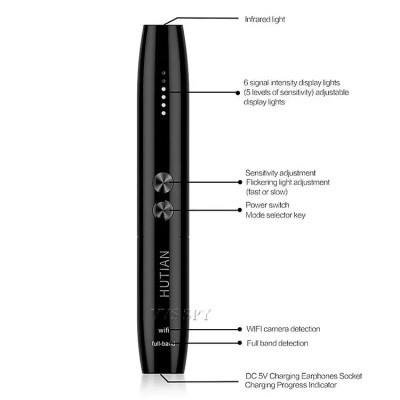 ROGTZ - Thiết bị phát hiện máy định vị, ghi âm, camera wifi cầm tay Hutian WT09 - Máy phát hiện camera, định vị, máy ghi âm cầm tay nhỏ gọn WT09 - Hàng Chính Hãng
