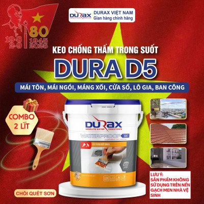 [Hàng Chính Hãng - BH 2 Năm]Keo chống thấm DURAX trong suốt - Chống thấm nền gạch, gỗ công nghiệp(DUARX trong suốt 1 kg)