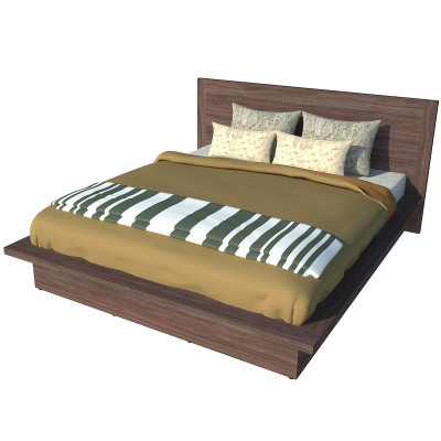 Giường ngủ cao cấp Tundo màu nâu 160cm x 200cm