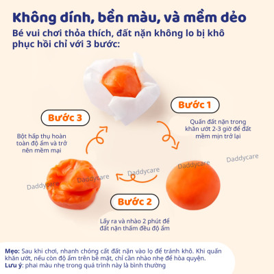 Đất nặn an toàn cho bé không dính tay Mideer Mellow Dough 6-12 màu