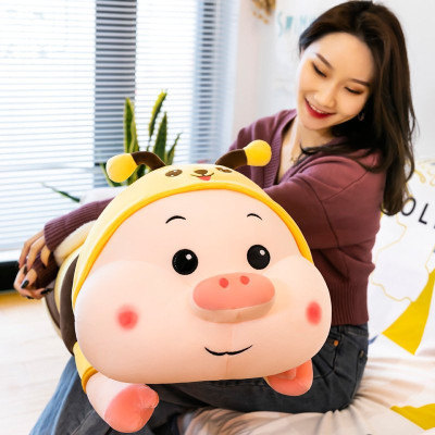 Gấu Bông Heo Ong Nằm- Gối Ôm Heo Cosplay Nhồi Bông Cao Cấp