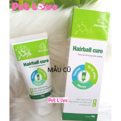 Hairball Cure giảm búi lông, táo bón, nôn mửa; giúp bộ lông mèo khỏe đẹp (Vemedim, mẫu mới)