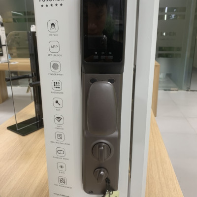Khóa cửa điện tử thông minh vân tay nhận diện khuôn mặt dùng app cho cửa gỗ nhôm, cửa hỗn hợp chống nước cao cấp, Khóa cửa Smart Lock bảo hành 30 tháng Chính Hãng DILLOCK DLJ8