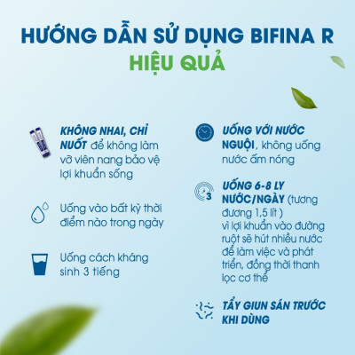 Men vi sinh Bifina Nhật Bản- Loại R 60 gói - Hỗ trợ người rối loạn tiêu hoá, viêm đại tràng