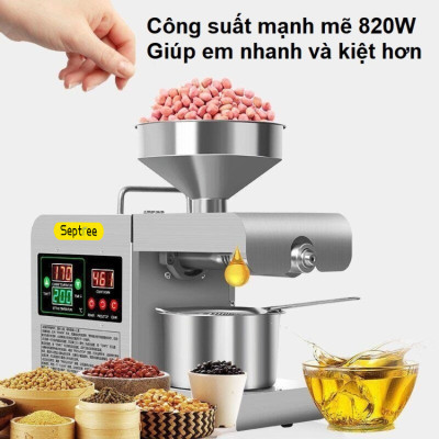 Máy ép dầu thực vật Septree X8S dùng trong gia đình Thương hiệu Mỹ, Ép 4-6kg/1 giờ - Hàng Nhập Khẩu, Bảo Hành 1 Năm