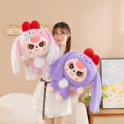 Gấu bông babythree đáng yêu - Size từ 35 đến 80cm -  BB3 gấu bông cute mắt nước, thú nhồi bông bé ba dễ thương có nơ đỏ.