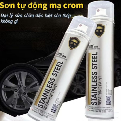 CHAI SƠN XỊT SÁNG MẠ MÀU INOX XỊT TRANG TRÍ CHỊU NHIỆT ĐỘ CAO HÀNG CHUẨN CHẤT LƯỢNG