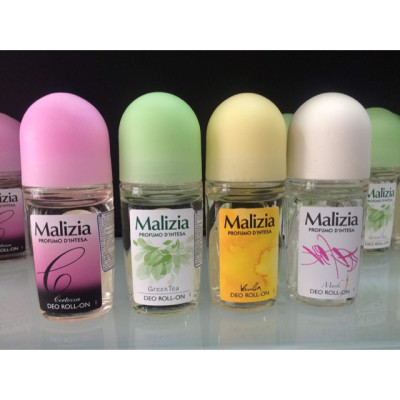 Lăn khử mùi hương vani  Malizia Vanilla 50ml (nữ) tặng kèm móc khóa