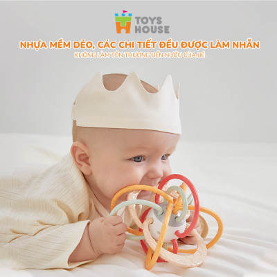 Đồ chơi bóng vòng nhựa mềm kết hợp gặm nướu cho bé ToysHouse 822-86