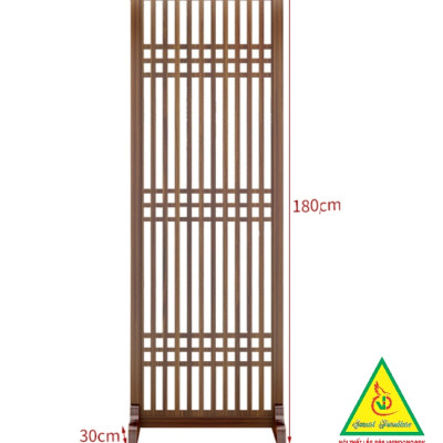 Vách ngăn phòng khách, vách ngăn tủ kệ bằng gỗ CNC406 - Nội thất lắp ráp Viendong adv