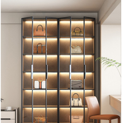 Tủ đựng túi xách cánh kính, tủ trưng bày sản phẩm cánh kính, tủ đa năng 4TTB02 - Nội thất lắp ráp Viễn Đông Adv