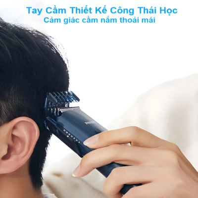 Tông đơ cắt tóc trẻ em, series 3000 đời mới. Thương hiệu Hà Lan cao cấp Philips - HC3688/15. Hàng Chính Hãng