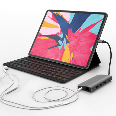CỔNG CHUYỂN HYPERDRIVE POWER 9-IN-1 USB-C HUB FOR IPAD PRO 2018, MACBOOK, SURFACE, ULTRABOOK, CHROMEBOOK PC & USB-C DEVICES – HD30F - HÀNG CHÍNH HÃNG