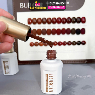 Set Sơn Gel BUBGIR12 Màu Tông Nâu Số 26 Làm Nail Cao Cấp, Tặng Bảng Màu Cao Cấp, Bền Màu, Đặc Mướt, Tạo Xu Hướng Móng Ngọt Ngào Nữ Women đỏ đô