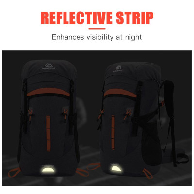 Balo thể thao ngoài trời, dung tích 50 lít, dùng để leo núi, chất liệu không thấm nước, siêu nhẹ