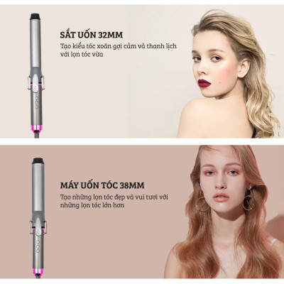 Máy Uốn Tóc Kiêm Duỗi Tóc Đa Năng 5 trong 1 DAMAS Taesang HS6001 - Hàng Chính Hãng