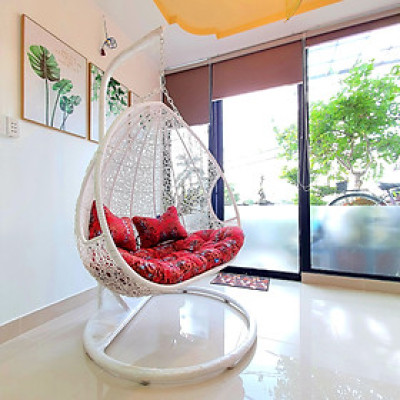 Xích đu đôi 2 người ngồi ( nệm hoạ tiết )