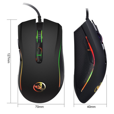 Chuột LED RGB 3200 DPI Gaming Mouse A868 chống mỏi cổ tay cho máy tính laptop hàng nhập khẩu