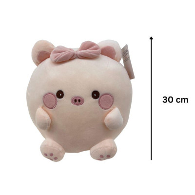 Đồ Chơi Thú Nhồi Bông - Heo Nơ Hồng 30 cm SWEET HEART PLUSH AH23003/30