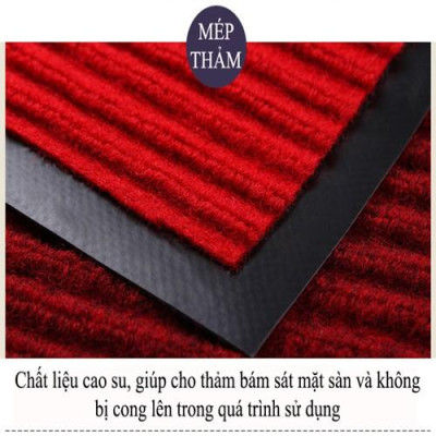 Thảm chùi chân nỉ đế cao su, kích thước 50x70cm