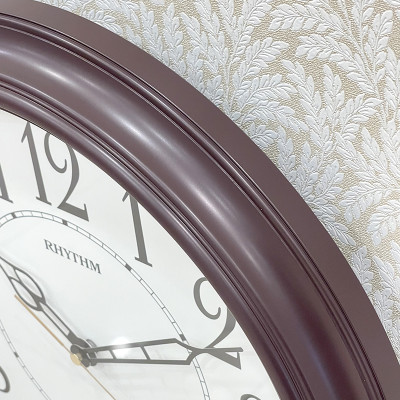 Đồng hồ treo tường Nhật Bản Rhythm CMH726NR06 Kt 36.0 x 5.6cm, 955g Vỏ nhựa. Dùng Pin.