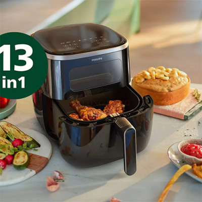 Nồi chiên không dầu điện tử Philips 5.6 lít HD9257/80 - Hàng chính hãng