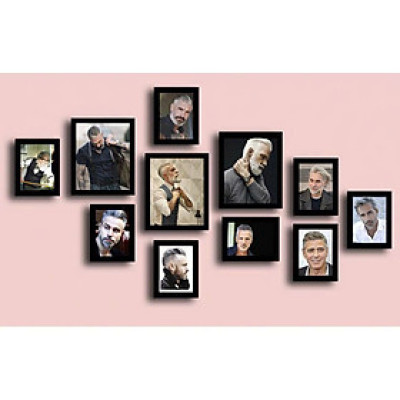 (HCM) Bộ 11 khung ảnh treo tường trang trí tiệm tóc nam kèm đinh treo chuyên dụng