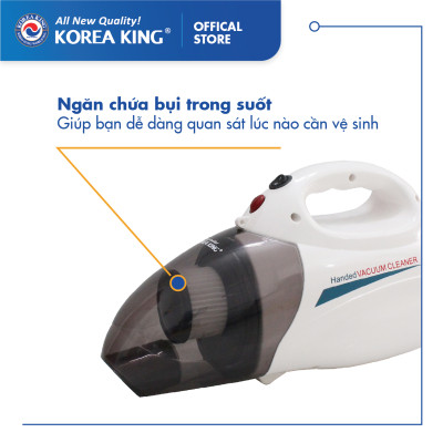 Máy hút bụi cầm tay Korea King PDG-666 (220v/50Hz,1000W, màu nâu trắng, 2 chức năng hút thổi) - Hàng chính hãng