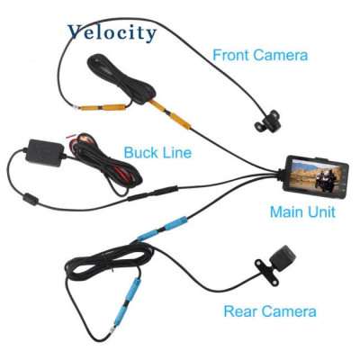 Camera Hành Trình Xe Máy 2 Mắt FHD 1080P MH IPS 3.0 Inch IP68/Night Vision/32GB - Ghi Hình Cùng Lúc Trước Và Sau Xe