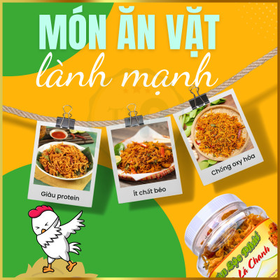 KHÔ GÀ LÁ CHANH COMBO 1KG - MỖI HŨ 500G