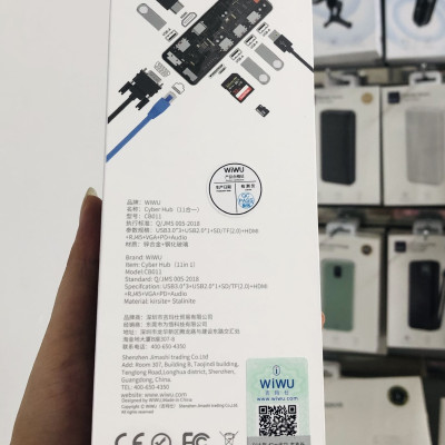 Hub Wiwu Cyber 11in1 USB-C CB011 kết nối nhiều thiết bị hơn với nhiều cổng, thiết kế trong suốt xuyên thấu chi tiết bên trong - Hàng chính hãng