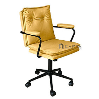 Ghế xoay bọc nệm pvc mềm màu xám CE1008-P Nội thất Capta Ghế nệm PVC mềm khung sắt sơn tĩnh điện màu đen tại ofice chair