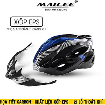 Mũ Bảo Hiểm Xe Đạp MTB Điều Chỉnh Cho Nam/Nữ, họa tiết carbon FTTK-01 nhiều màu, chất liệu xốp EPS - Thiết Kế Thể Thao, an toàn, nhẹ, thoáng khí, vành tháo rời cho xe đạp MTB - Mai Lee