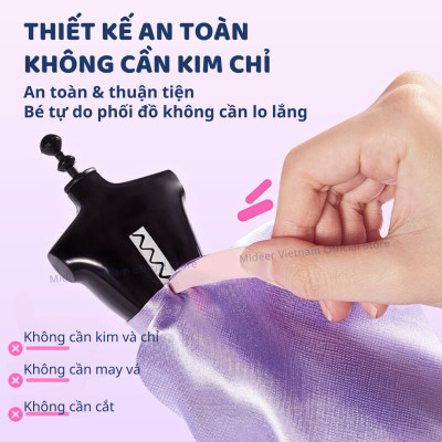Đồ chơi thiết kế thời trang DIY cho bé gái  5 6 7 8 9 tuổi may vá Mideer Clothing Design House