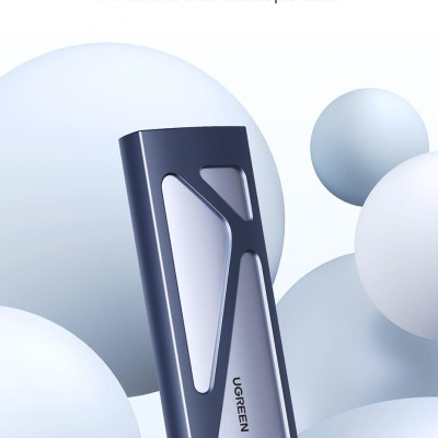 Ugreen UG15512CM578TK NVME USB type C 3.1 Gen2 tốc độ 10Gbps có kèm 2 cáp A-C + C-C dài 0.5M - hỗ trợ SSD 2Tb - Vỏ nhôm Box đọc ổ cứng SSD M.2 Màu Đe - HÀNG CHÍNH HÃNG