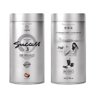 Combo 2 Lon Cà Phê Hạt Mộc Trung Nguyên Legend Success 3 – Lon 340g – Hương Vị Espresso Sáng Tạo, Vị Êm Hơi Đắng