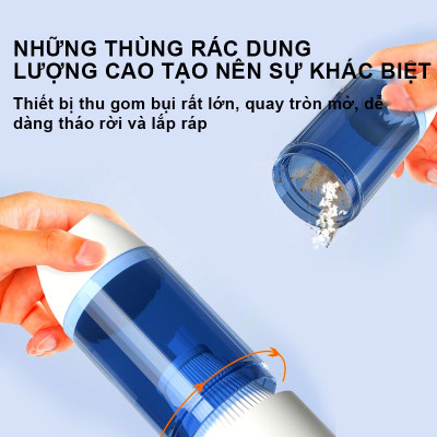 Máy Hút Bụi Xe Hơi Không Dây CV01 120W 4000Pa Màng Lọc HEPA Công Suất Cao Lực Hút Mạnh