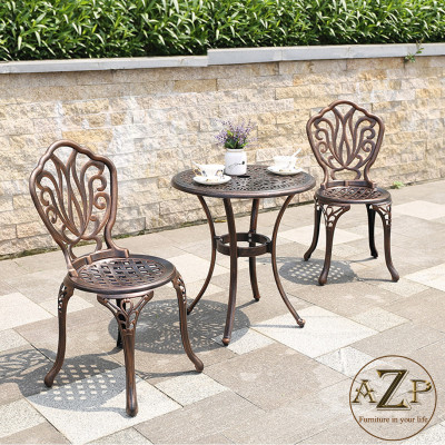 Bộ Bàn Ghế 60cm Sân Vườn Ngoài Trời Outdoor Ban Công (100% Nhôm Đúc) Hàng Nhập Khẩu 100%.